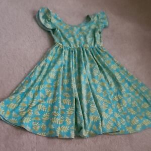 Dot Dot Smile Green Ruffled Puff Sleeve Sundress
